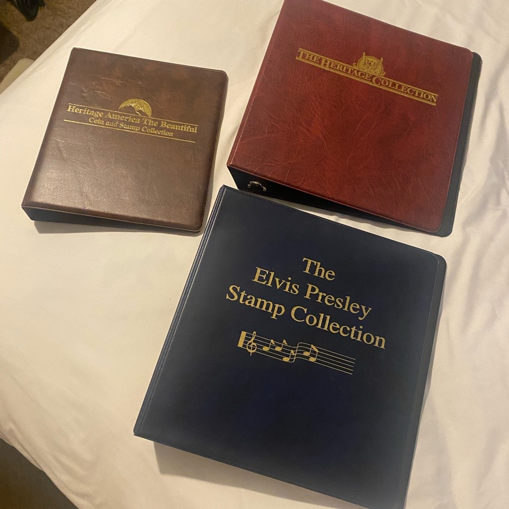 Stamp Collection and Coin Binders only Elvis Presley, Heritage